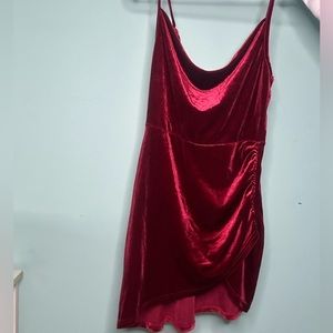 Red velvet dress